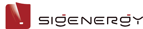 Logo of SigEnergy, showcasing advanced renewable energy solutions related to solar power and battery storage, relevant to Ozora's services in sustainable energy management.