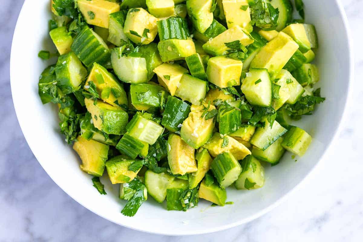 Cucumber and Avocado Salad