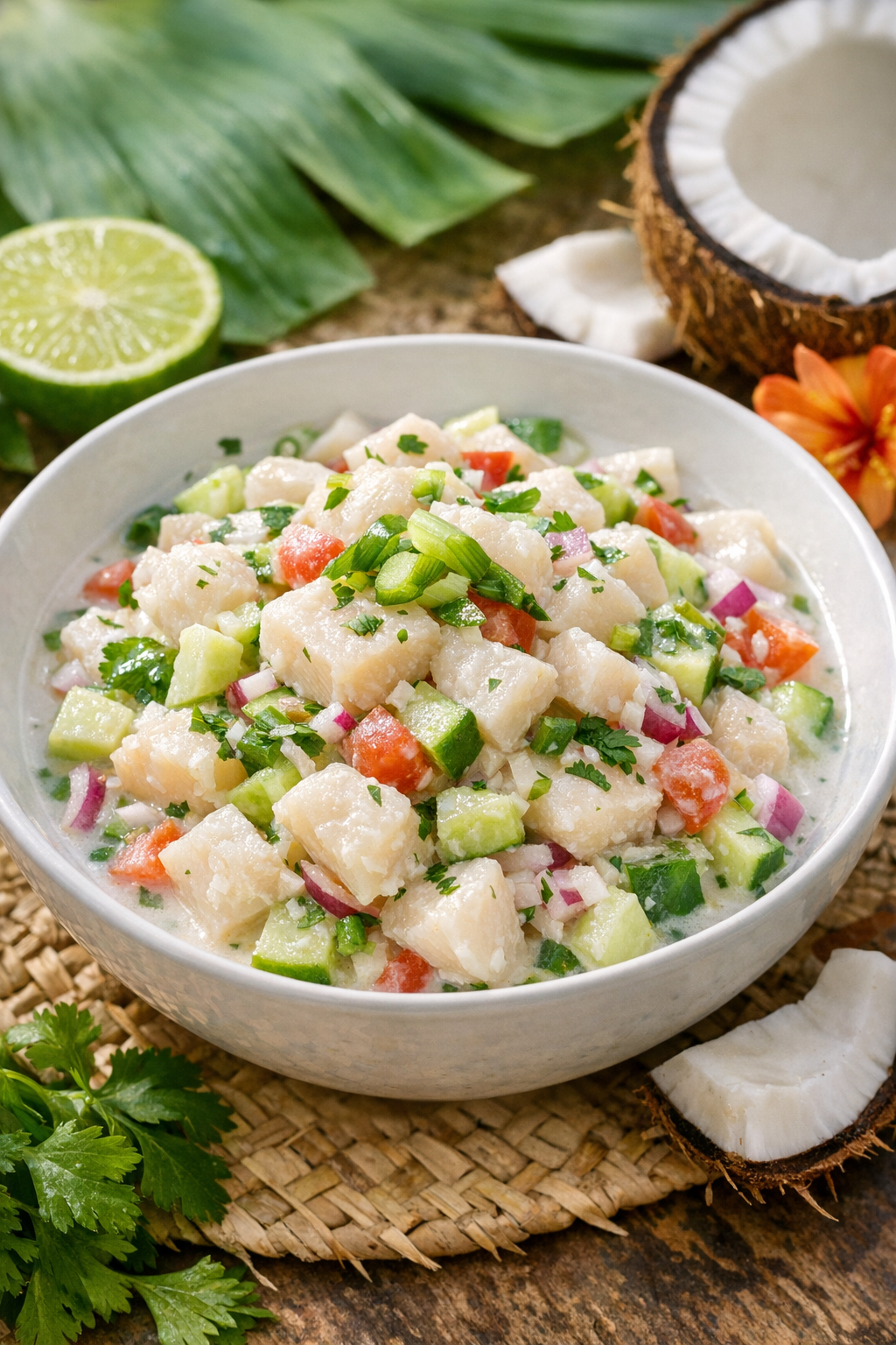 Coconut Cucumber Fish Ceviche Recipe
