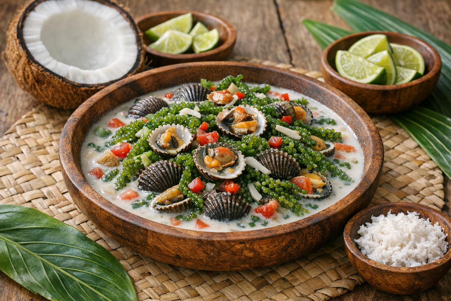 Kaikoso and Nama with Fresh Coconut Milk Recipe