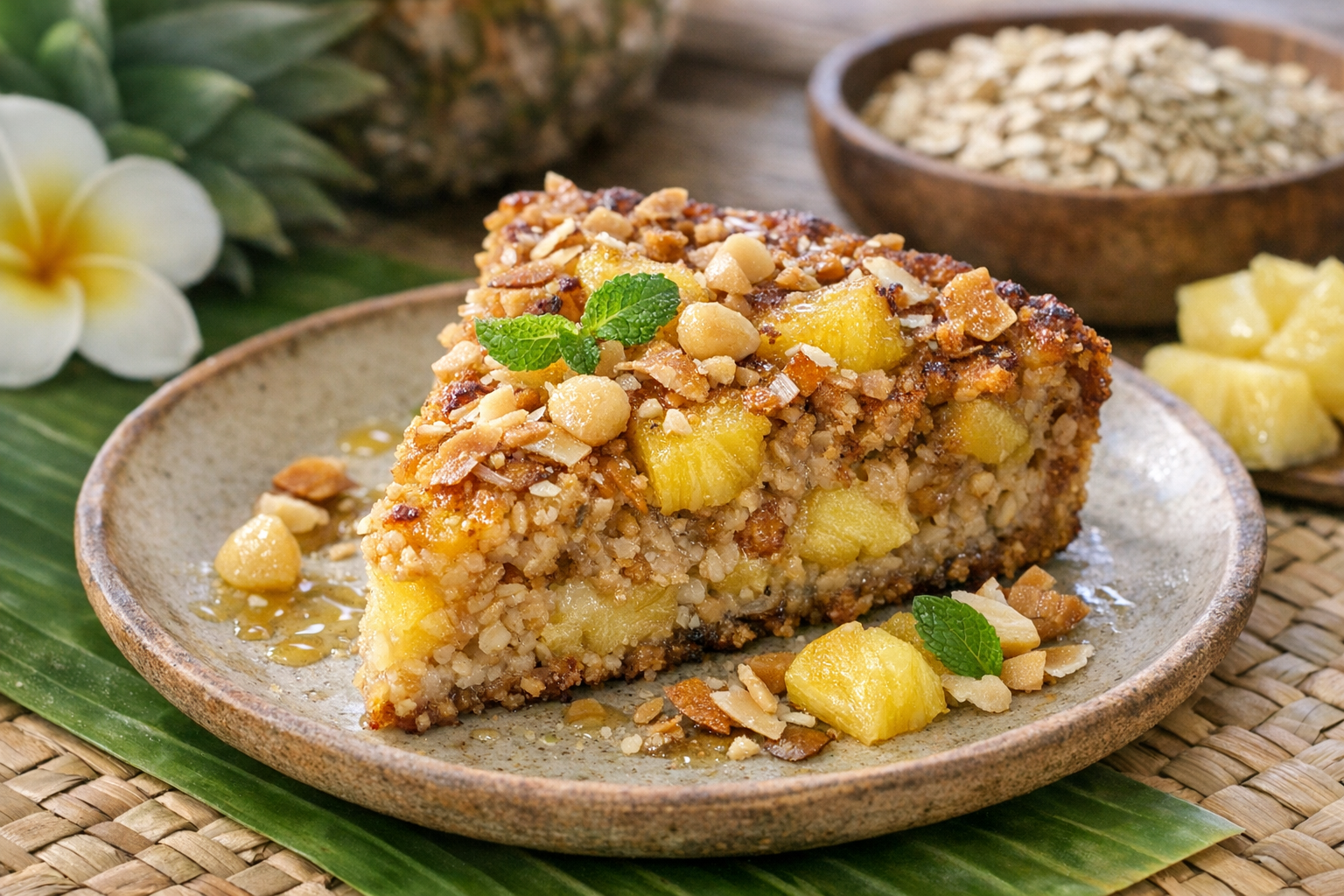 Pineapple Oat Breakfast Pie Recipe
