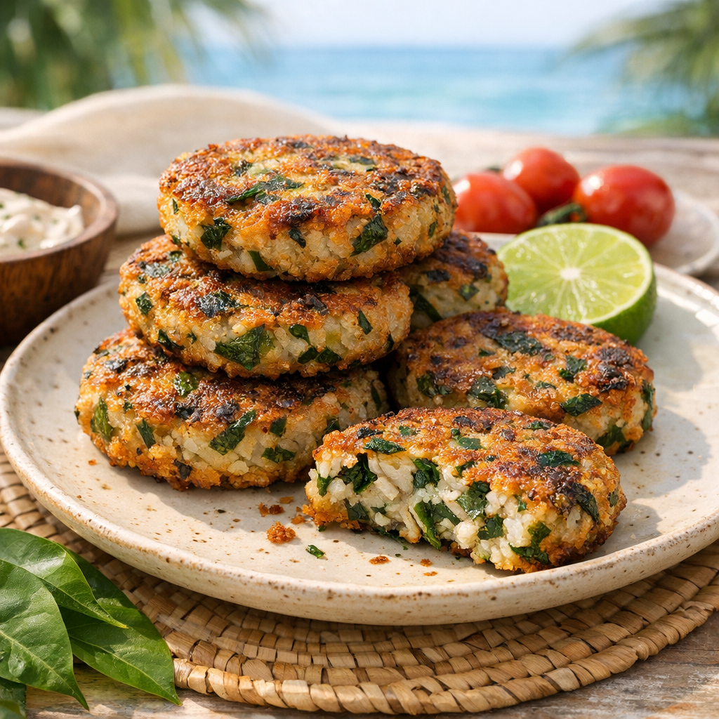 Taro and Bele Hash Cakes Recipe