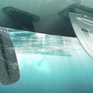 Boost Electric Fin attached to an SUP