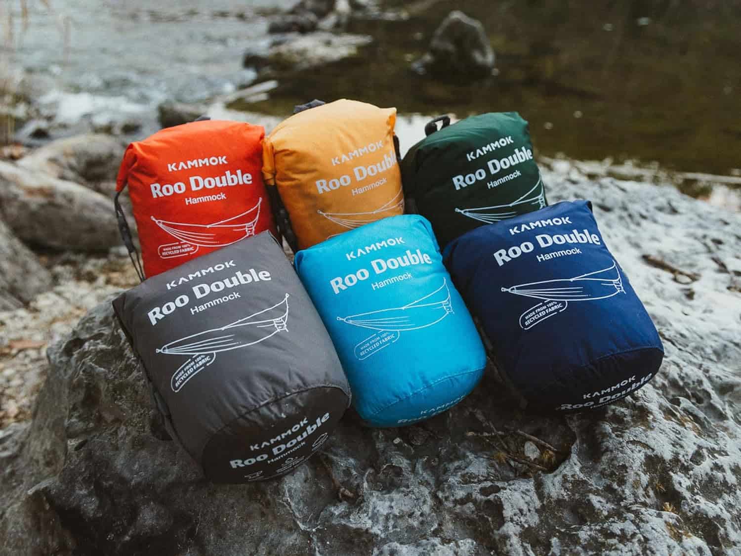 KAMMOK: Roo Double Hammock | Made from Strong & 100% Recycled Water Resistant Ripstop Fabric | Comfortable, Packable, Lightweight (Lifetime Adventure Grade Warranty), Ocean Print - Image 4