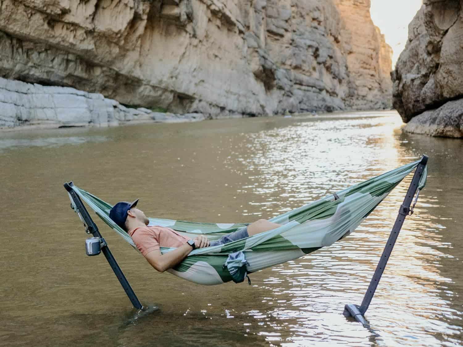 KAMMOK: Roo Double Hammock | Made from Strong & 100% Recycled Water Resistant Ripstop Fabric | Comfortable, Packable, Lightweight (Lifetime Adventure Grade Warranty), Ocean Print - Image 5