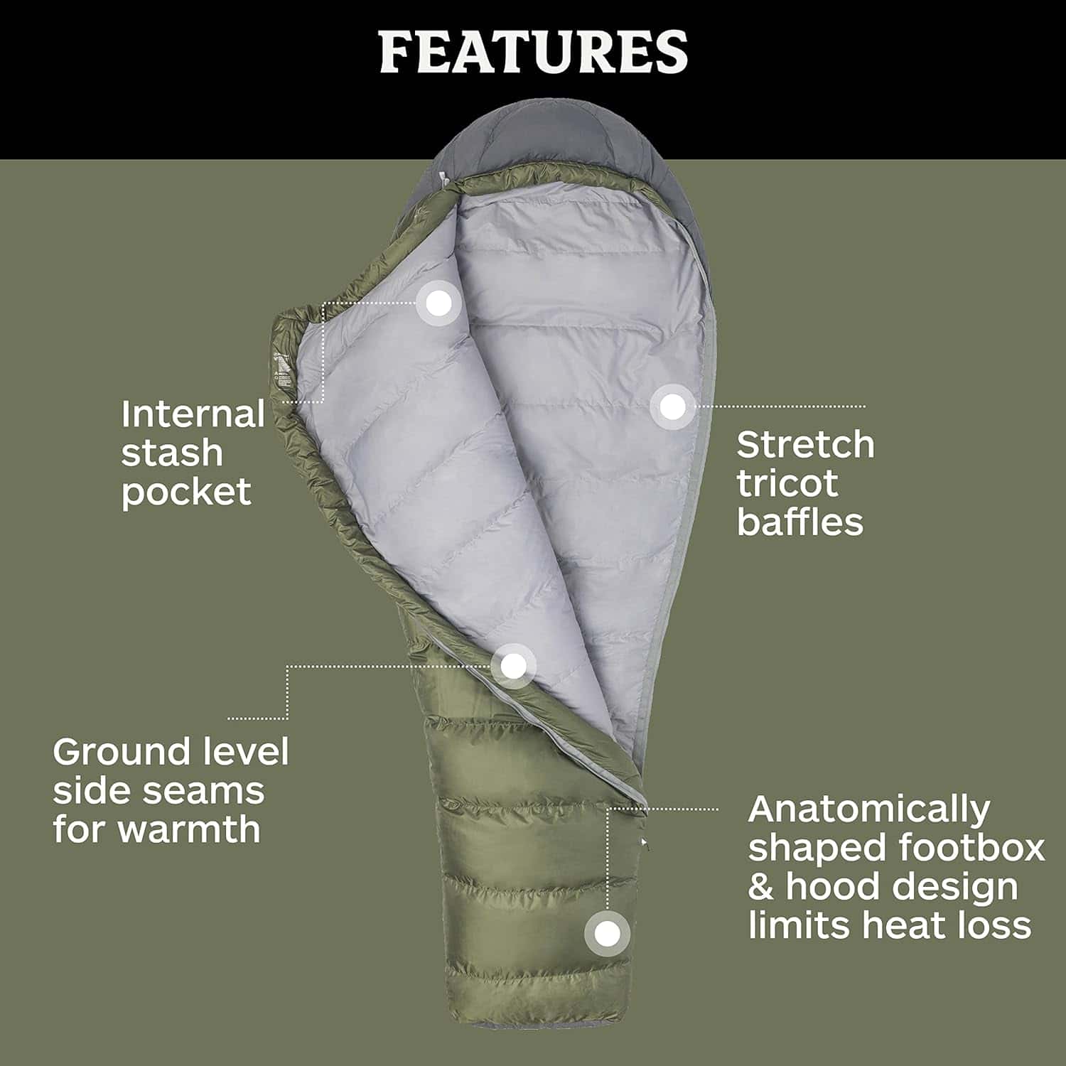 Marmot Ironwood 30 degree Down Lightweight Sleeping Bag - Image 3