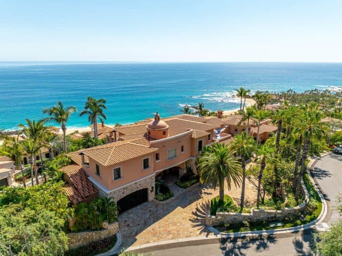 Luxurious Palmilla Oceanfront Estate With Vibrant Landscaping, Terracotta Roof, And Stunning Sea Views In A Premier Coastal Community. Perfect For Luxury Living And Investment.