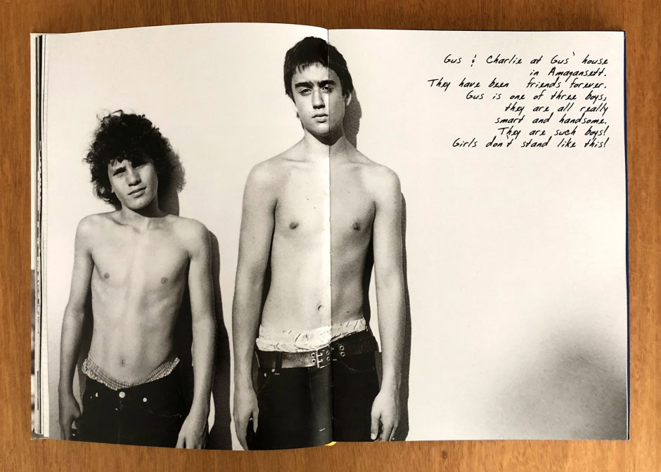 Young male models topless, monochrome photograph, fashion and portrait photography, artistic black and white imagery emphasizing youthful expression and style.