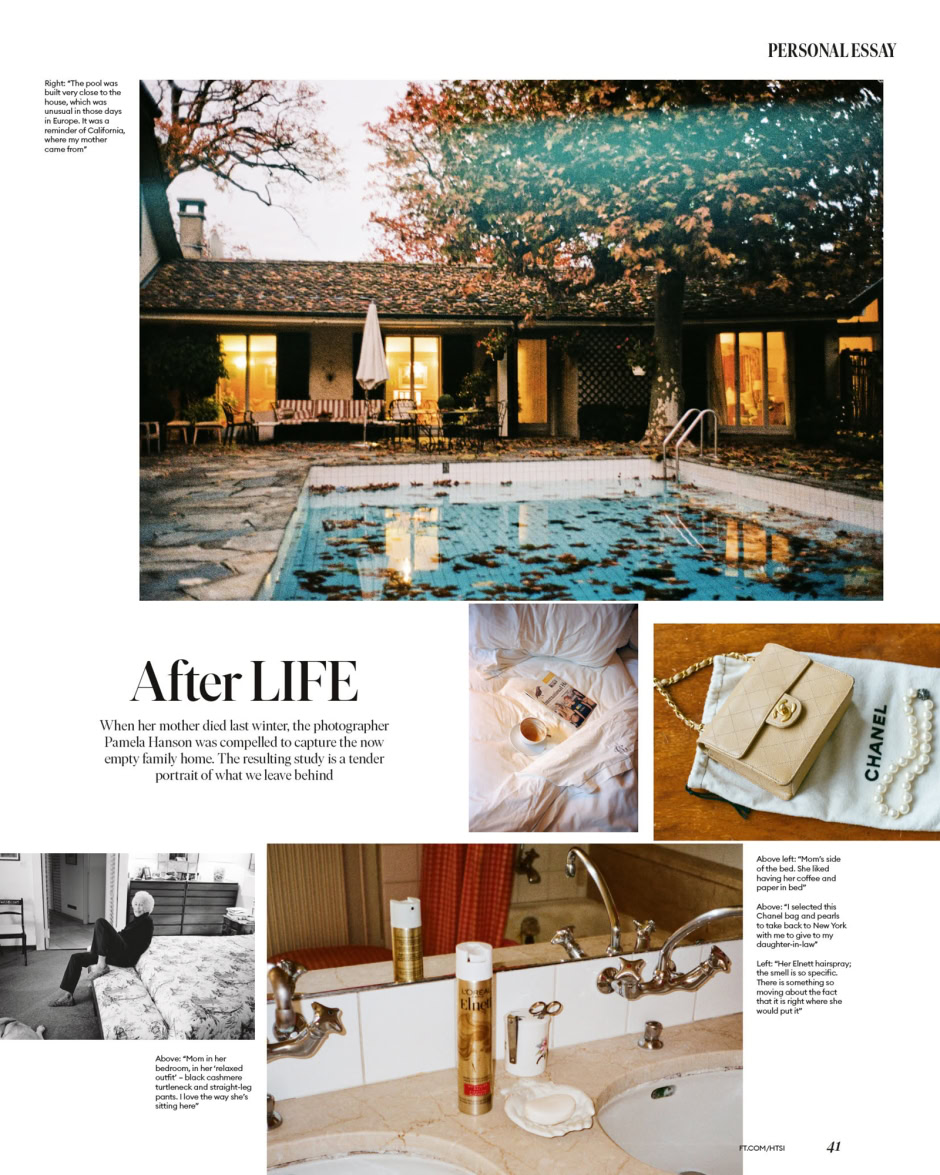 Poolside house in autumn, captured by Pamela Hanson, highlighting her talent in landscape and architectural photography for lifestyle and interior design imagery.