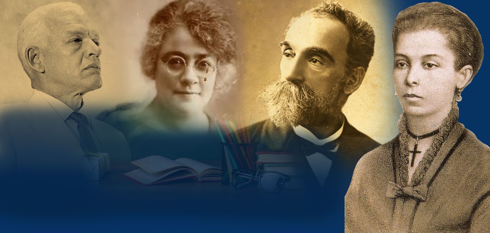 El cuarteto de la educación dominicana: Hostos, Salomé, Pepín y Bosch. (Panorama).