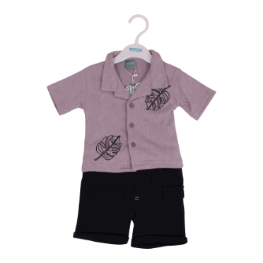 LORENZO Baby Boy Shirt & Shorts Set