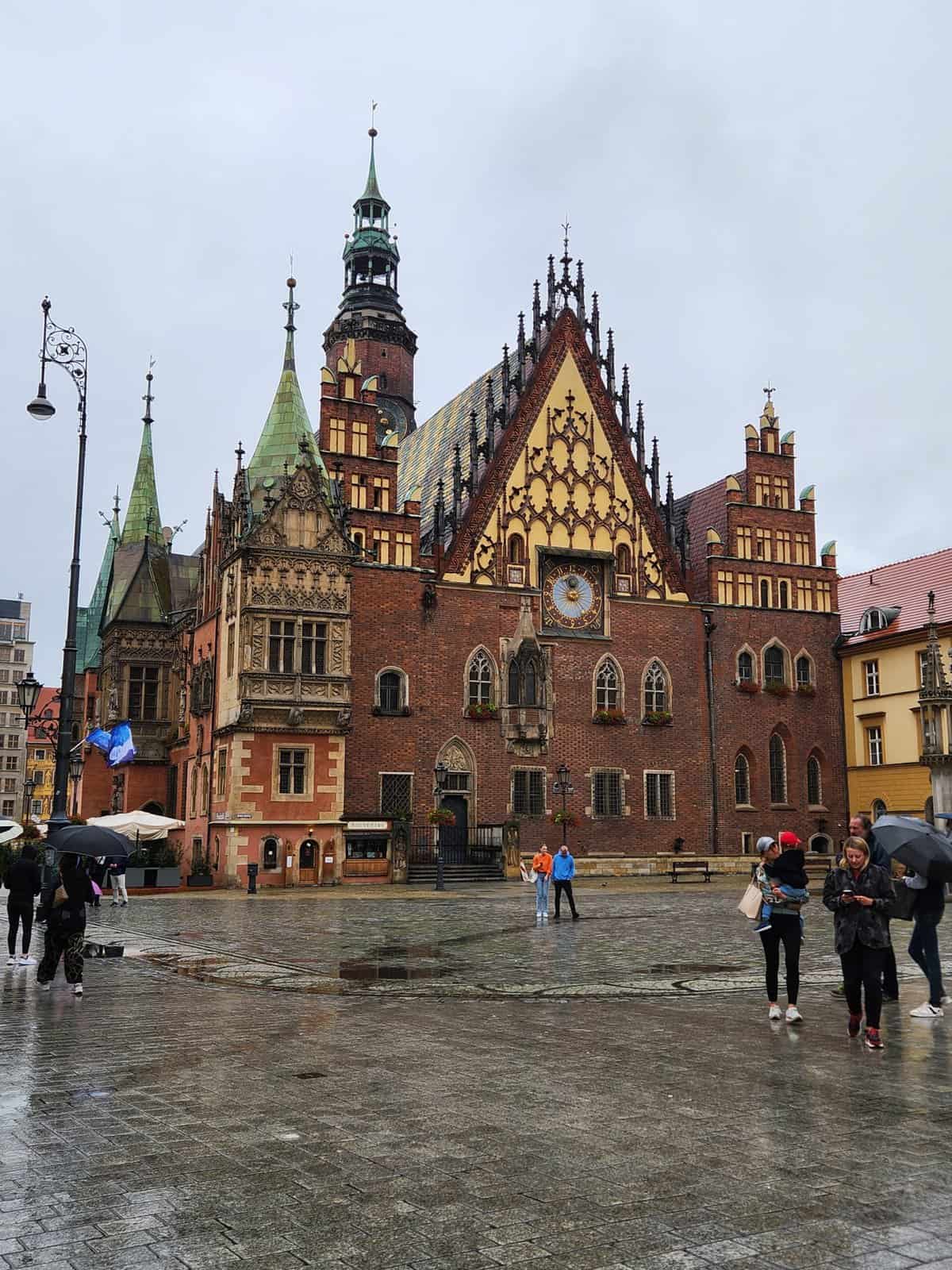brown and orange church Wroclaw