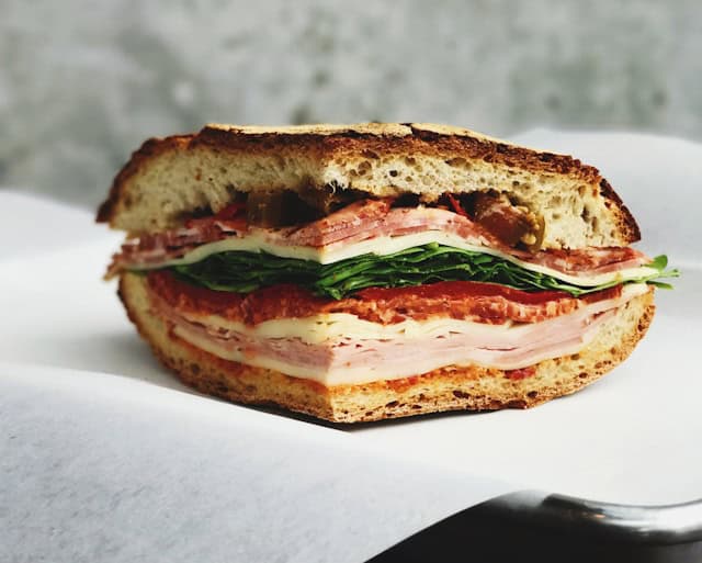 A toasted italian sandwich