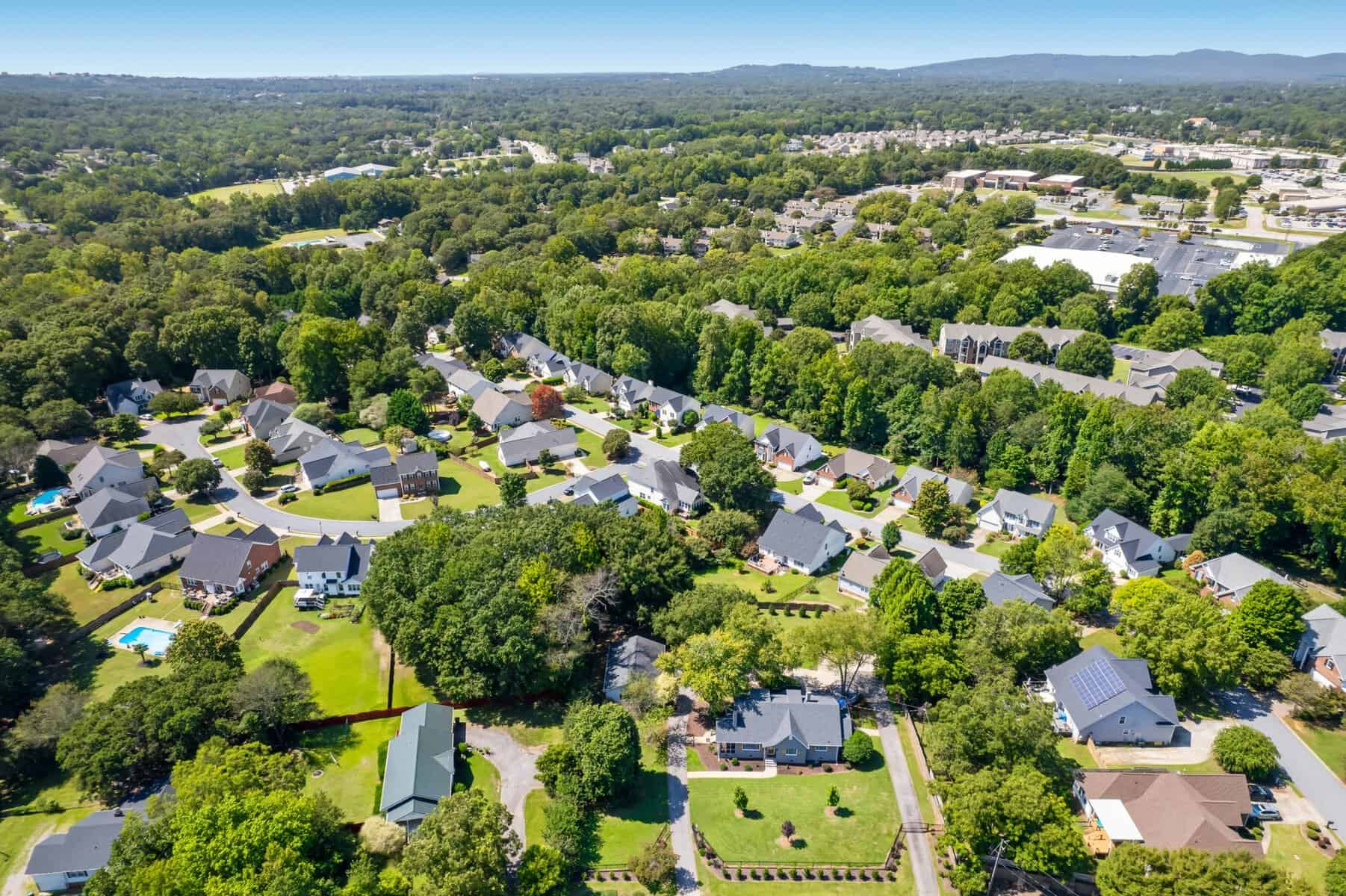neighborhood of houses and trees