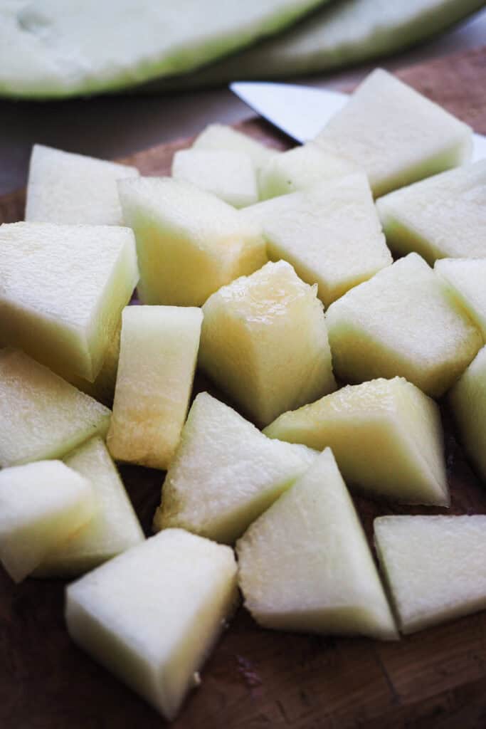 Melón piel de sapo cortado