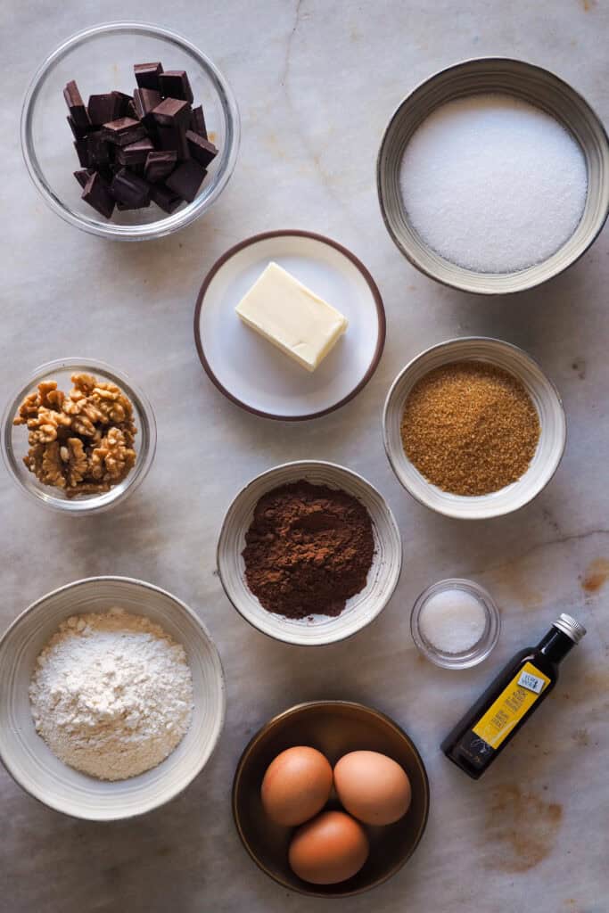 Ingredientes Brownie de Chocolate