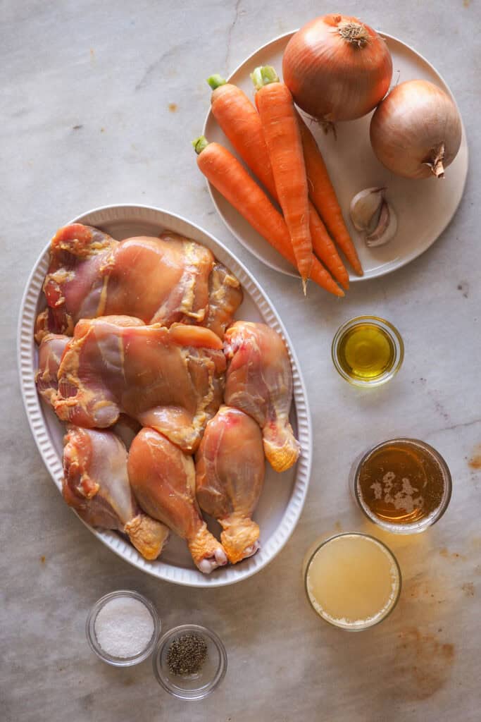 Ingredientes para hacer Pollo a la cerveza