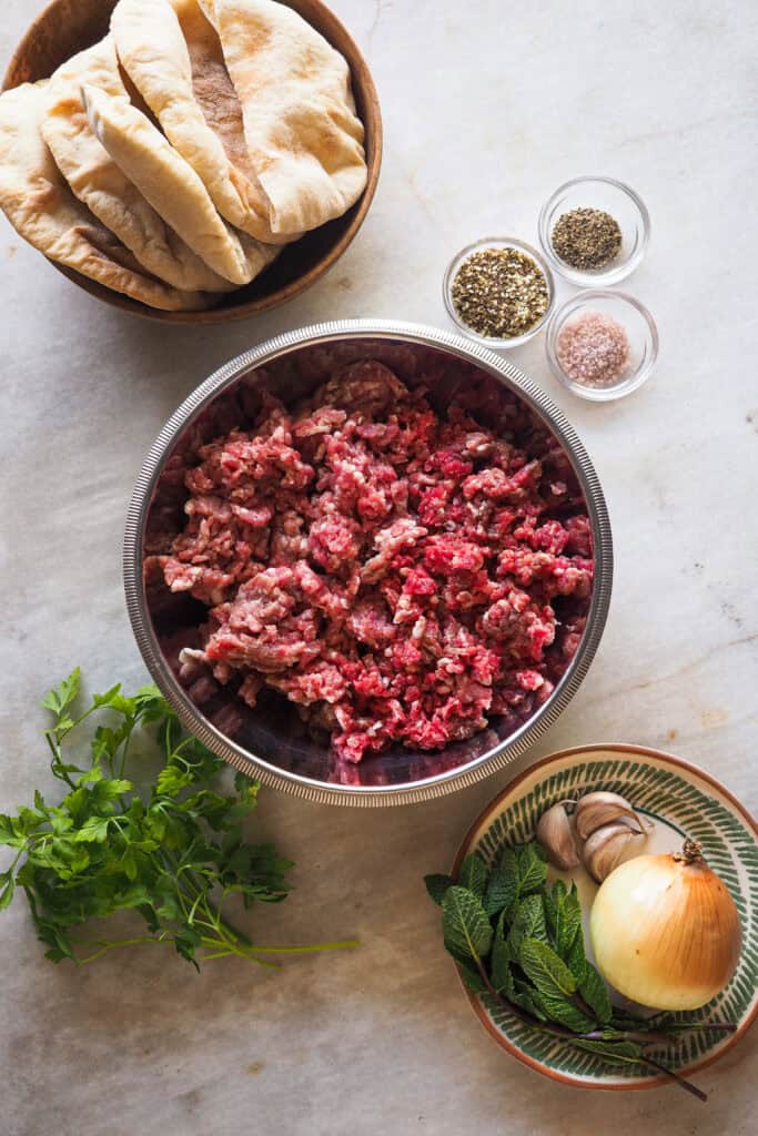 Ingredientes para hacer Arayes