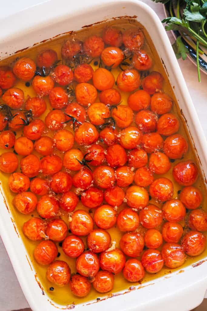 Tomates cherry confitados para tartaletas