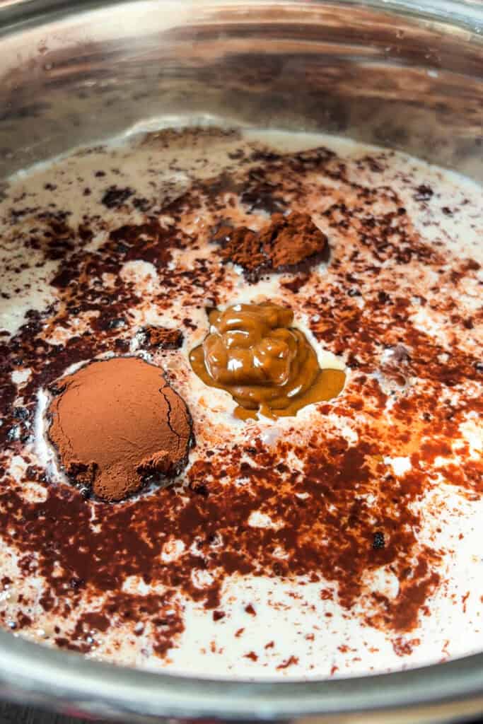 ingredientes para hacer chocolate caliente