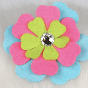 fantasy flower dog bow