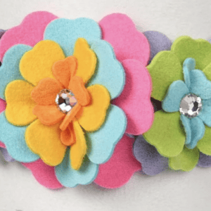 fantasy flower dog collar