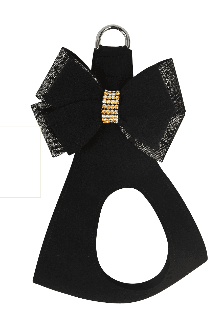 Black Glitzerati Double Nouveau Bow Step In Harness