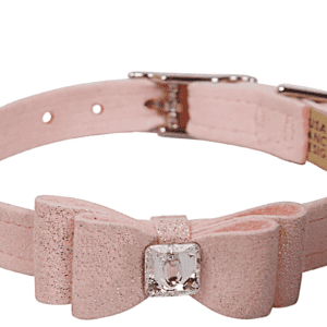 Puppy Pink Glitzerati Big Bow Collar