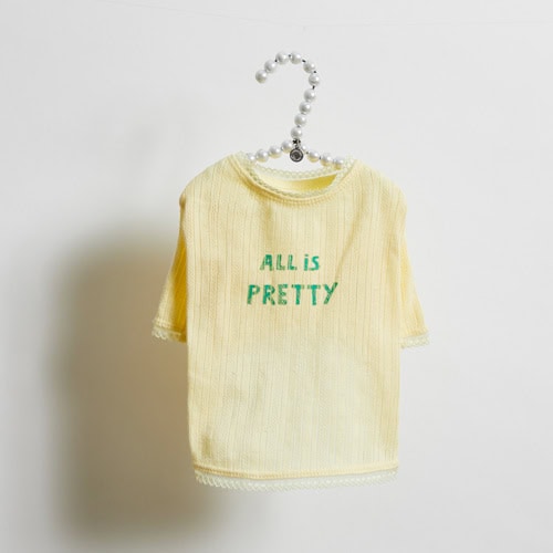 Lemon Smoothie Tee by Louisdog made from lightweight 100% cotton eyelet fabric for stylish everyday comfort.