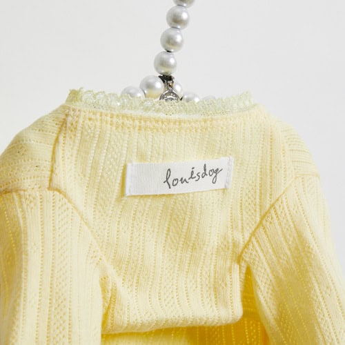 Lemon Smoothie Tee by Louisdog made from lightweight 100% cotton eyelet fabric for stylish everyday comfort.