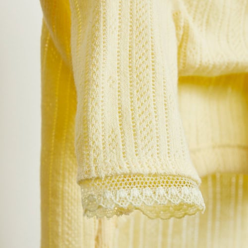Lemon Smoothie Tee by Louisdog made from lightweight 100% cotton eyelet fabric for stylish everyday comfort.