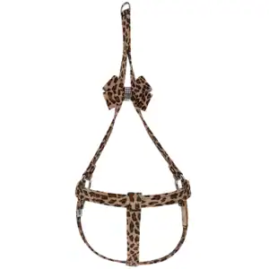 Cheetah Nouveau Bow Step N Go Harness by Susan Lanci Designs