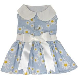 blue daisy dog dress