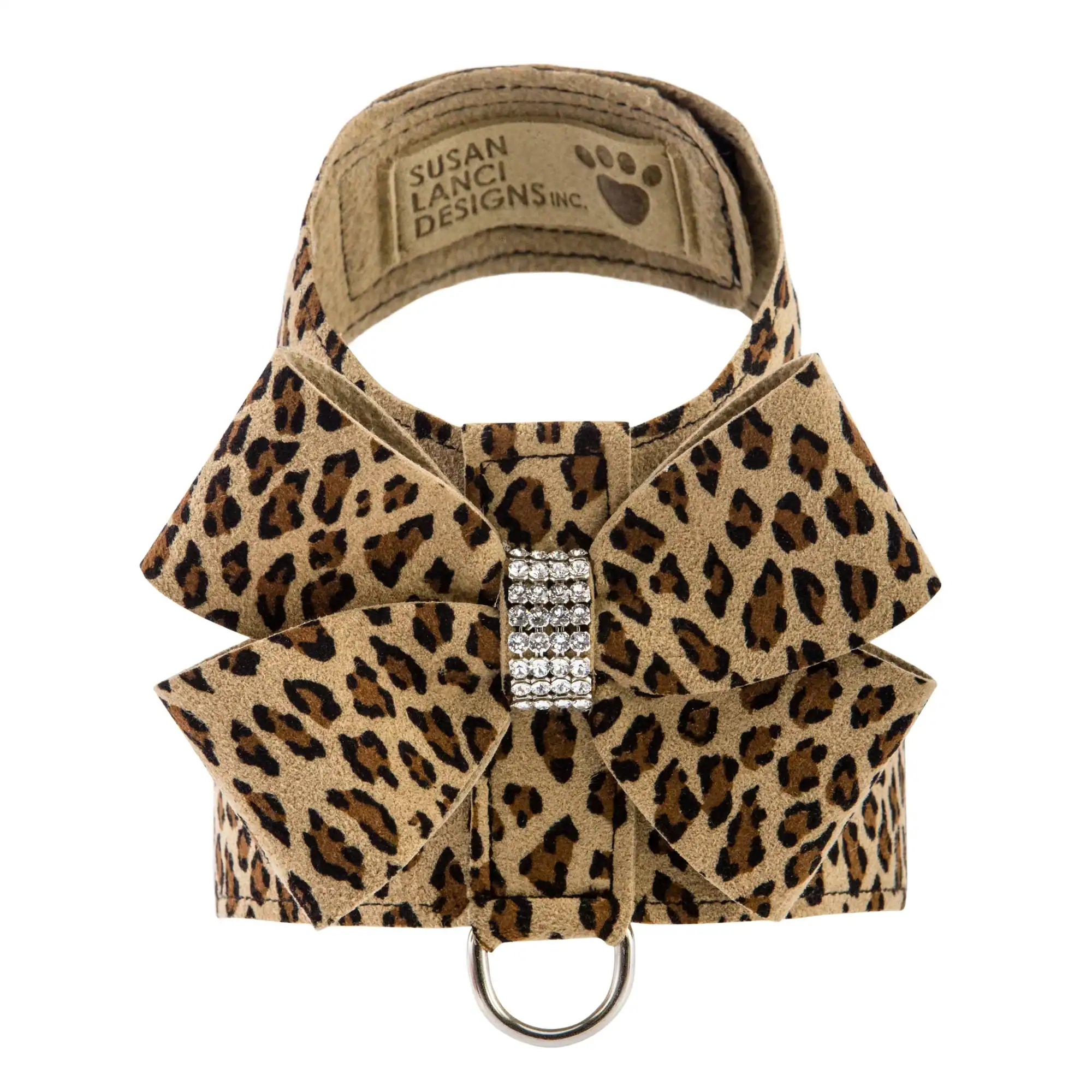Nouveau Bow Tinkie Harness in jungle prints by Susan Lanci Designs at Paws With Fashion