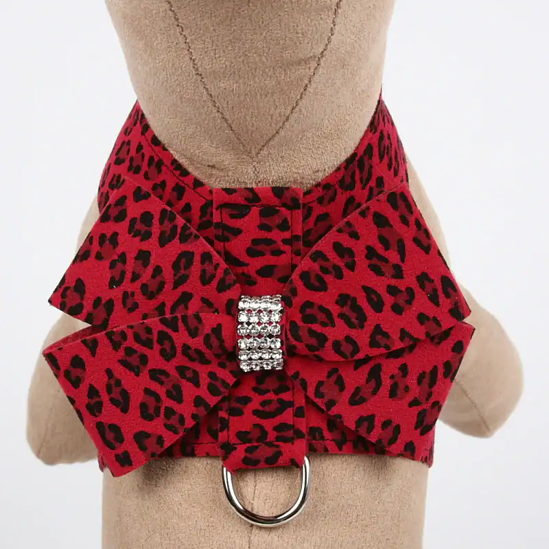 Nouveau Bow Tinkie Harness in jungle prints by Susan Lanci Designs at Paws With Fashion
