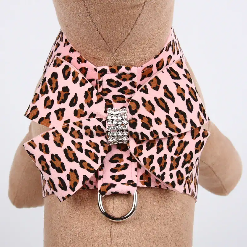 Nouveau Bow Tinkie Harness in jungle prints by Susan Lanci Designs at Paws With Fashion