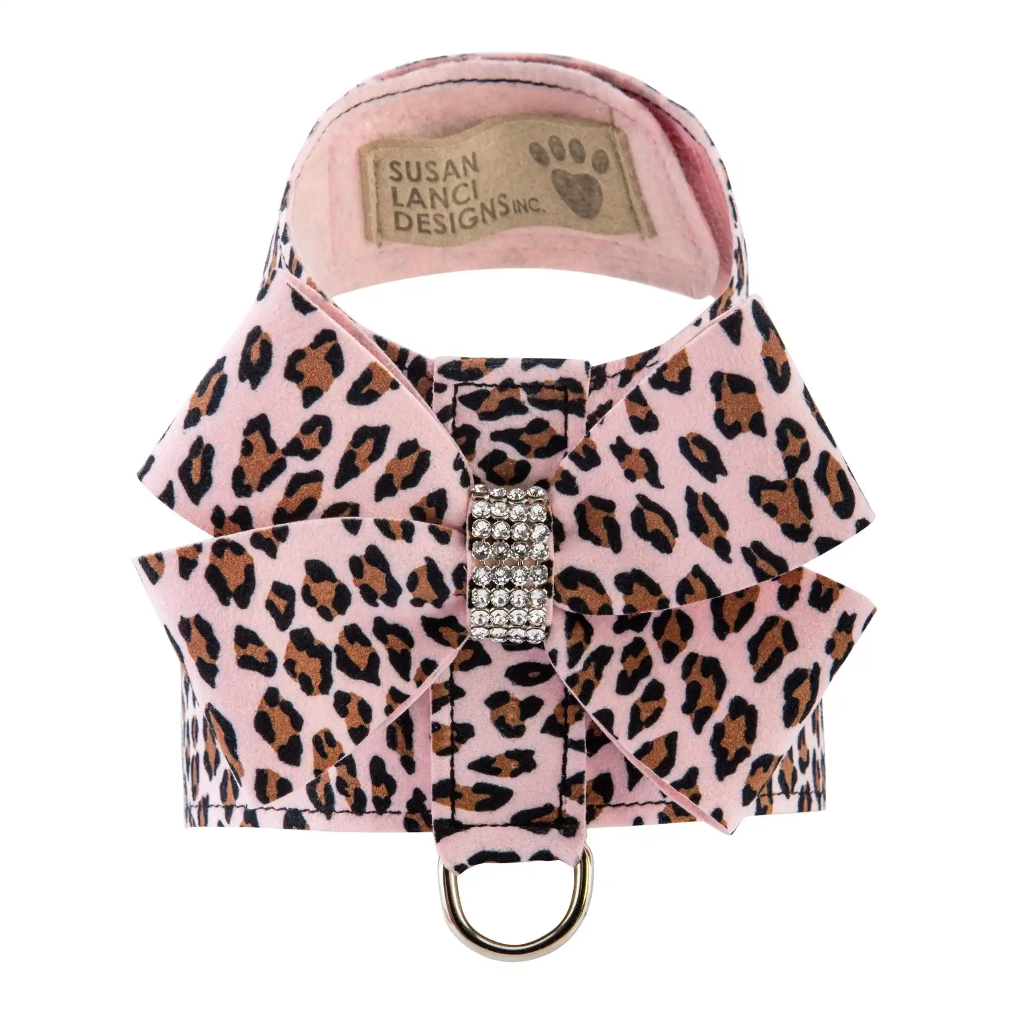 Nouveau Bow Tinkie Harness in jungle prints by Susan Lanci Designs at Paws With Fashion