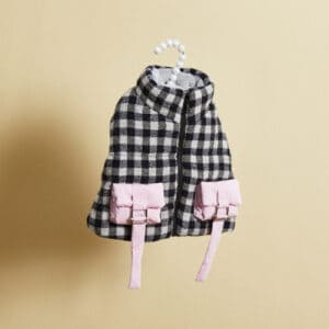 Black Gingham Padded Vest