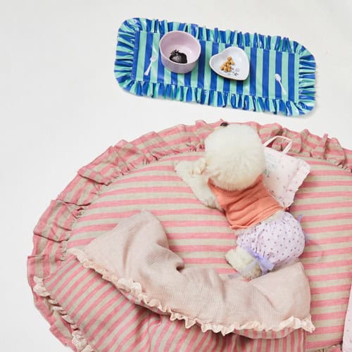 Linen Dive Eggshell Rug by Louisdog