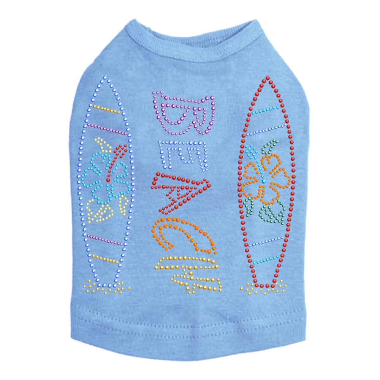 Beach Surfboards dog tank by Dog in the Closet.