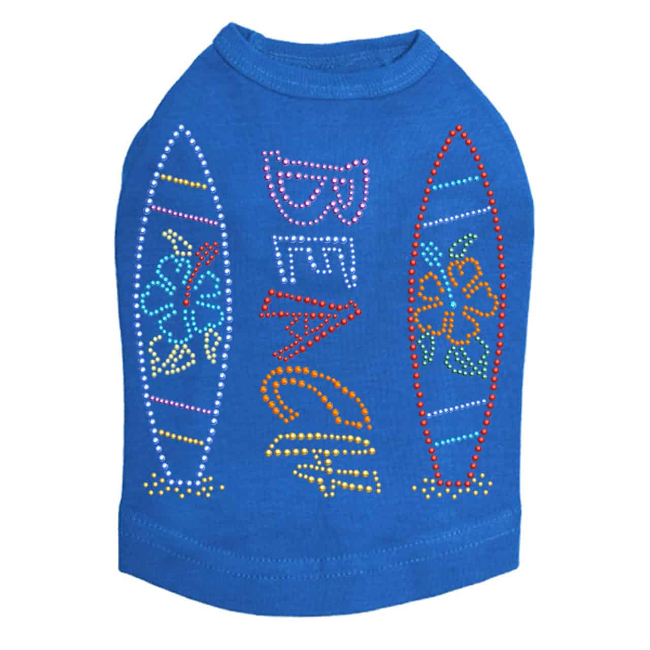 Beach Surfboards dog tank by Dog in the Closet.