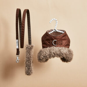 louisdog Choco Fur Harness Set