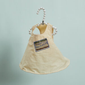 utter Bell Dress by Louisdog luxury designer dog dress in soft butter cream color