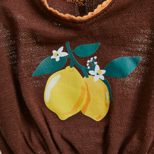 Citrus Sketch TEE by Louisdog lemon print designer dog t-shirt