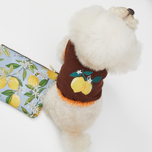 Citrus Sketch TEE by Louisdog lemon print designer dog t-shirt