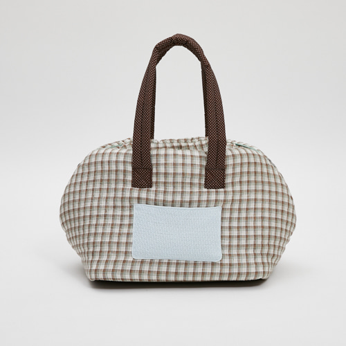 Grove Around Bag by Louisdog luxury dog carrier with Italian linen, Liberty London floral handles, and removable travel cushion.