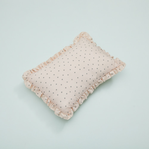 Louisdog Little Mellow Pillow in soft Peach Dot fabric