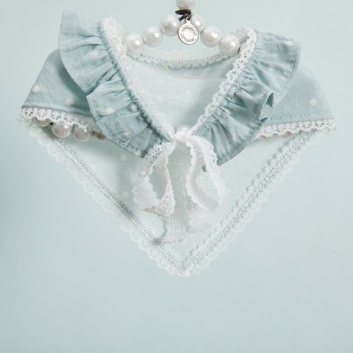 Matching mint polka-dot scarf included with Louisdog Willow Dress