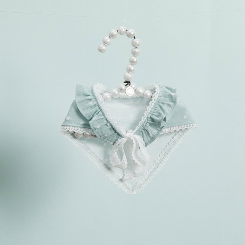Matching mint polka-dot scarf included with Louisdog Willow Dress