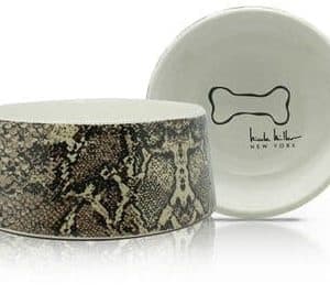 Nicole Miller Python Dog Bowl